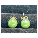Jade 14k Stud Earrings