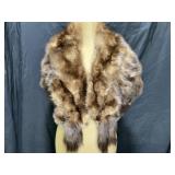 Vintage Brown Genuine Mink Fur Stole