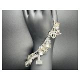 8.5" Sterling Silver Charm Bracelet