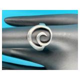 Sterling Silver Artisan Spiral Ring