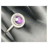 Pandora Sterling Amethyst Color Stone Ring