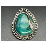 Native American Sterling Brooch Pendant