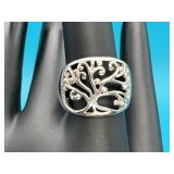 Southern Oak Tree Sterling Silver Ring