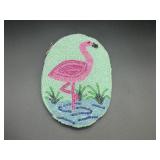 Seed Bead Flamingo Change Purse