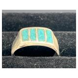 Native American Inlaid Turquoise Ring