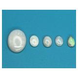 5 Opals - 4 Cabachon and one Teardrop