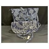 Vera Bradley Navy Retired Pattern Tote & Purse