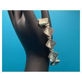 Isaeli Silver Filigree Roman Glass Bracelet