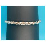 Sterling Silver 3mm Rope Bracelet