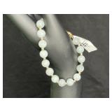 14k Gold VVV Jade & Gold Beaded  Bracelet