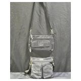 2 Black Baggallini Hand Bags Purses