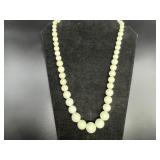 Jay King DTR White Jade Graduated Bead Necklace