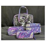 Vera Bradley 4 Piece Paisley Print Travel Bag