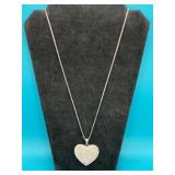 Betsy Johnson Aurora Borealis Pave Heart Necklace