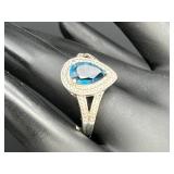 Sterling Silver & Blue Topaz Ring
