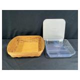 Longaberger Carry & Serve  Square Basket