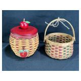 Longaberger Melody & Apple lidded Baskets