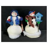 Annalee Snowman  & Woman with Bird house & Feeder