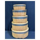 5 Graduated Longaberger Coll. Club Harmony Baskets