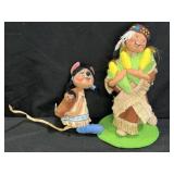 2 Annalee Native American Indian Dolls