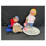 Annalee Ice Cream Kid & Mailman Holiday Elf Figure