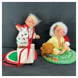 1983 & 1985 Annalee Christmas Baby Dolls