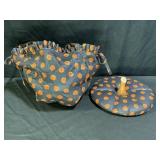 Longaberger Halloween Basket Fabric Liner and Lid