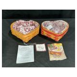 2 Heart-shaped Longaberger Baskets