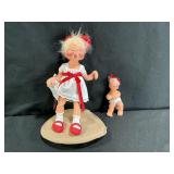 1995 Annalee Girl & Baby Dolls
