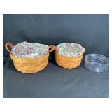 Two Longaberger Classic Saffron Baskets