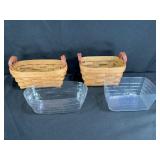 2 Longaberger Hand Woven Baskets
