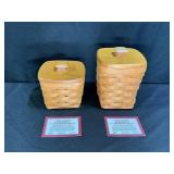2 Longaberger Square Spoon Baskets