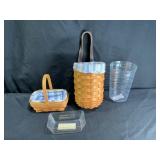 Longaberger Small Gatehouse & Woven Wood Basket