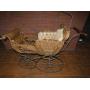 Ornate Wicker Victorian Baby Carriage Pram