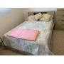 Full Size Bed with Headboard and Bedding