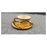 Vintage Cup & Saucer Hand Painted