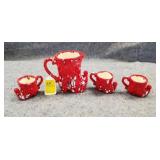 Vintage Boot Pitcher w/ 3 Cups
