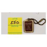 Antique Calvert Whiskey Key Chain