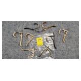 Lot of 8 Vintage Coat Hooks