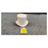 Vintage Top Hat Milk Glass Vase