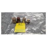 Lot of 4 Thimbles-1 Maked Gold Coin Flour