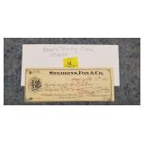 Dakota Territory Sturgis, Dakota 1886 Check
