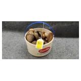 Bucket of Wooden Legs, Etc.--Craft Supplies