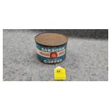 Vintage Sanborn Coffee Can w/ Original Lid