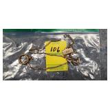 Antique Watch Chain w/ AF on Plate