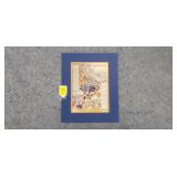 Buffalo Bill Cody Framed Lithograph w/ Papers