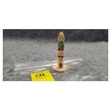 Old Hand Carved West Coast Indian Bone Totem Pole