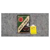 Antique Burley & Bright Hafl/Half Tobacco Tin w/