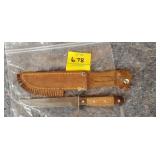 Vintage Knife wi/ Sheath Marked Japan