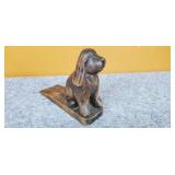 Carved Wooden Dog Door Stop